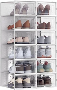 Pudełka na Buty SONGMICS 12szt Organizer Składany Rozm. 44 Biały - Pokrowce na ubrania Pudełka na Buty SONGMICS 12szt Organizer Składany Rozm. 44 Biały - Pokrowce na ubrania - miniaturka - grafika 1
