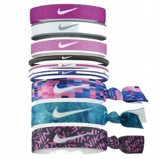 Opaski do włosów Nike Mixed 9 szt 3 szerokości ,ultikolor czarny 420x10 mm - Piłka nożna - miniaturka - grafika 1