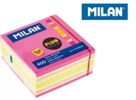 Szkolne artykuły papiernicze - MILAN Karteczki fluo mix kostka 76 x 76 mm 400 sztuk - miniaturka - grafika 1