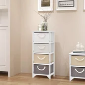 Komody - vidaXL Szafka/Komoda do przechowywania z 4 szufladami, drewno - miniaturka - grafika 1