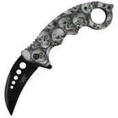 Noże - Herbertz Solingen - Nóż składany karambit Skulls Design 73 mm - 572413 - miniaturka - grafika 1
