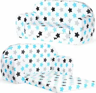 Fotele i pufy dla dzieci - Mini sofka dla dzieci, piankowa 77x35cm rozkładana - Niebiesko szaro czarne pierniki - miniaturka - grafika 1