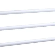 Wieszaki łazienkowe - Wieszak na ręczniki łazienkowe, biały, z 2 haczykami, aluminiowy, 3 poziomy 30 cm - miniaturka - grafika 1
