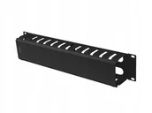 Pozostałe akcesoria sieciowe - Organizer kabli Lanberg AK-1705-B 19" 1U z zaślepką typ A czarny - miniaturka - grafika 1