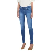 Spodnie damskie - ONLY NIEBIESKIE JEANSY RURKI OBCISŁE Z WYSOKIM STANEM 30 JPA - miniaturka - grafika 1