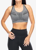 Bielizna sportowa damska - Biustonosz sportowy Salomon Elevate Move On Bra - deep black/heather - miniaturka - grafika 1