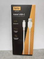 Kable USB - KABEL USB-C 1,5M BIAŁY - miniaturka - grafika 1