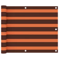 Parawany - vidaXL Parawan balkonowy, pomarańcz i brąz, 75x600 cm, tkanina Oxford vidaXL - miniaturka - grafika 1