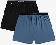 Majtki męskie - Bokserki męskie Atlantic 2MBX-025 nie/cza - miniaturka - grafika 1