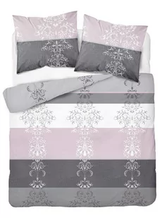 Pościel z mikrofibry 220x200 Glamour różowa szara 4607 A 30 Light - Pościel - miniaturka - grafika 1