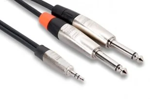 Hosa HMP-010Y Kabel PRO TRS 3.5mm - 2 x TS 6.35mm, 3m - Kable - miniaturka - grafika 1