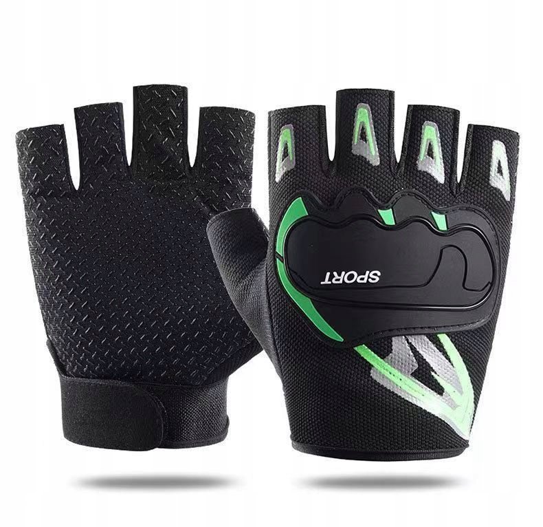 RĘKAWICZKI NA ROWER BEZ PALCÓW SPORT L SPORTOWE WYGODNE ANTYPOŚLIZGOWE