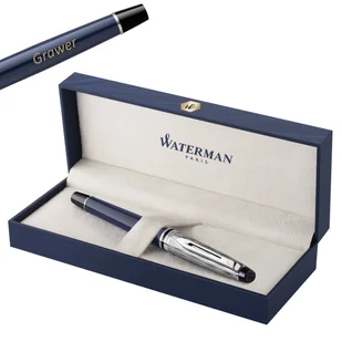 Pióro Kulkowe Waterman Expert L'Essence Du Blue z grawerem - Zestawy piśmiennicze - miniaturka - grafika 1