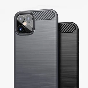 Carbon Case elastyczne etui pokrowiec iPhone 12 mini czarny - Etui i futerały do telefonów - miniaturka - grafika 11