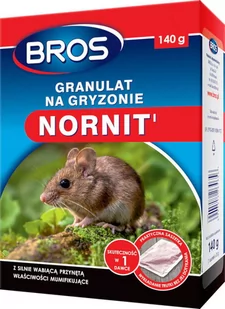Bros Sp z o.o Nornit granulat na gryzonie 140g 1701 - Zwalczanie i odstraszanie szkodników - miniaturka - grafika 1