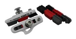 Clarks Clarks Klocki hamulcowe CLARKS CPS240 SZOSA Shimano Campagnolo Warunki Suche i Mokre Biała estetyczna obudowa 55mm czarno-czerwone-szare + 2x dodatkowe wkładki CLA-CPS240 - Części rowerowe - miniaturka - grafika 1