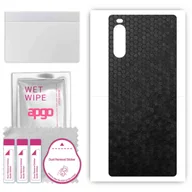 Szkła hartowane na telefon - Folia naklejka skórka strukturalna na TYŁ do Sony Xperia 10 III SO-52B -  Plaster Miodu Czarny - apgo SKINS - miniaturka - grafika 1