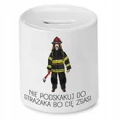 Skarbonki - SKARBONKA DLA STRAŻAKA NIE PODSKAKUJ DO STRAŻAKA z Nadrukiem ze Zdjęciem - miniaturka - grafika 1