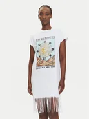 Bluzki damskie - Noisy May Tunika Fever 27033853 Biały Relaxed Fit - miniaturka - grafika 1