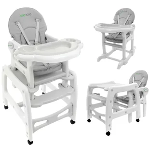Fotelik krzesełko do karmienia 3w1 bujany fotel krzeseło ze stoliczkiem ECOTOYS - Akcesoria do karmienia - miniaturka - grafika 6