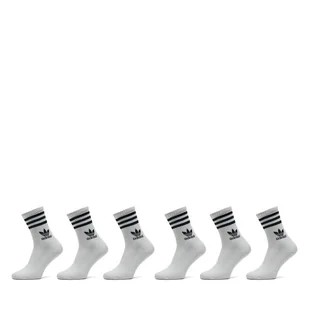 Zestaw 6 par wysokich skarpet unisex adidas 3-Stripes JE1828 Biały - Skarpetki męskie - miniaturka - grafika 1