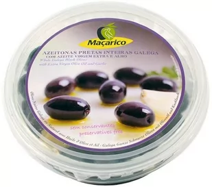 Oliwki czarne z pestką odmiana GALEGA w oliwie z oliwek z czosnkiem 150g - Warzywa w marynacie - miniaturka - grafika 1