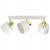 Lampy sufitowe - Lampa Sufitowa Żyrandol Plafon Classic Spot 483-BG3 Led E27 White Gold - miniaturka - grafika 1