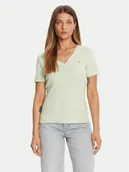 Koszulki i topy damskie - Tommy Hilfiger T-Shirt New Cody WW0WW40584 Zielony Slim Fit - miniaturka - grafika 1
