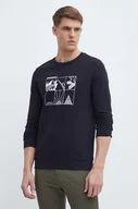 Bluzy męskie - Mammut bluza Core męska kolor czarny z nadrukiem - miniaturka - grafika 1