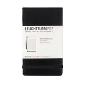 Notesy i bloczki - Leuchtturm, Notes reporterski, 188 stron, kratka, czarny - miniaturka - grafika 1