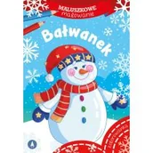 Kolorowanki, wyklejanki - Maluszkowe malowanie. Bałwanek - miniaturka - grafika 1