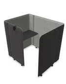 Inne meble biurowe - Ścianka Wyciszająca Boks Brainy Felt Grey, składana, open space, mobilna, na kółkach - miniaturka - grafika 1