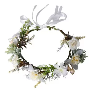 Wianek opaska wianuszek kwiaty  BOHO W111 - Ozdoby do włosów - miniaturka - grafika 3