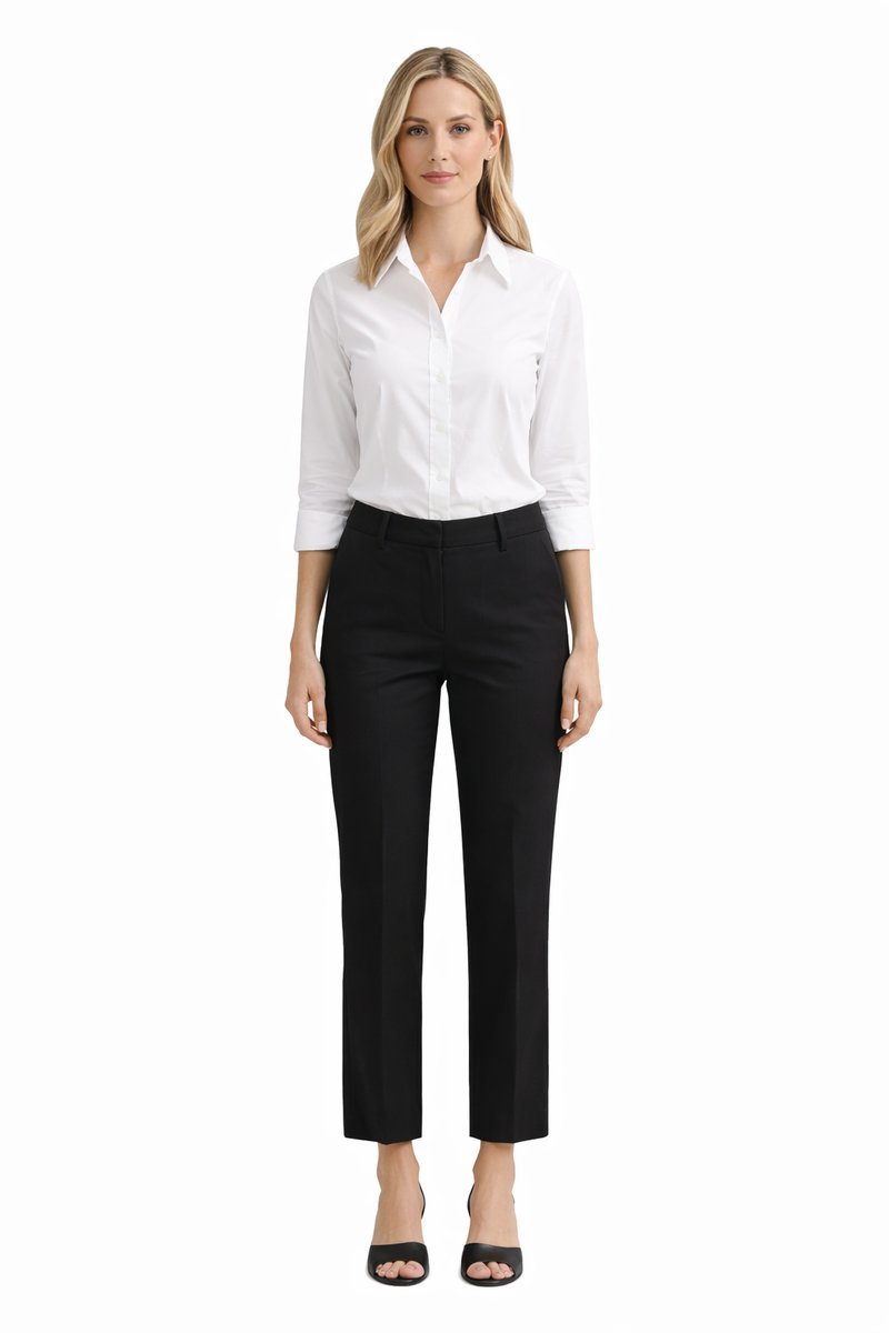 WEEKEND MAXMARA CZARNE CYGARETKI OBCIĘTE PROSTE SPODNIE 40 I1E