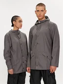 Kurtki damskie - Rains Kurtka przeciwdeszczowa Jacket W3 12010 Szary Regular Fit - miniaturka - grafika 1