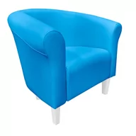 Fotele - ATOS Fotel Milo D25 niebieski nogi 15 białe - miniaturka - grafika 1