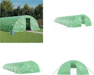 Szklarnie ogrodowe - vidaXL Szklarnia z ramą stalową zielona 90 m² 18x5x2,3 m - Szklarnia - Szklarnie - Tunel foliowy - Szklarnia wolnostojąca - miniaturka - grafika 1