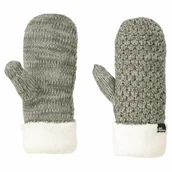 Rękawiczki - Damskie Rękawice Zimowe Jack Wolfskin Highloft Knit Mitten Women Dusty Olive M - miniaturka - grafika 1