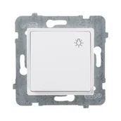 Wyłączniki światła i elektryczne - Polmark Przycisk światło ROSA biały - miniaturka - grafika 1