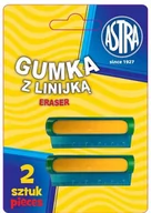 Przybory szkolne - Gumka i linijka 5cm 2w1 Astra blister 2 sztuki - ASTRA art-pap - miniaturka - grafika 1