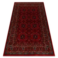 Dywany - Dywan wełniany KASHQAI 4302 300 Kwiaty, ramka bordo czerwony 240x340 cm - miniaturka - grafika 1