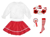 Dresy i komplety dla dziewczynek - ZESTAW NARODOWY BIAŁO-CZERWONY 134-140 5el - miniaturka - grafika 1