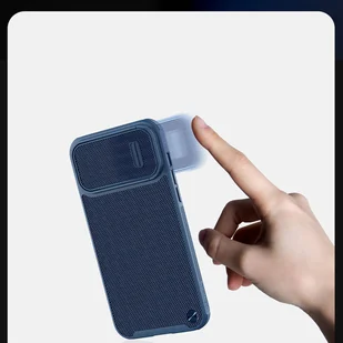 Nillkin Textured S Magnetic Case etui iPhone 14 Pro Max pokrowiec MagSafe z osłoną na aparat niebieski - Etui i futerały do telefonów - miniaturka - grafika 11