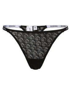 GUESS - Stringi damskie, czarny - Majtki damskie - miniaturka - grafika 1