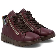 Botki damskie - Trzewiki damskie wodoodporne Rieker N1305-35 RED R.40 - miniaturka - grafika 1