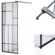 Ścianki i drzwi prysznicowe - Czarna ścianka prysznicowa 100 cm SH05D szkło 8mm - miniaturka - grafika 1