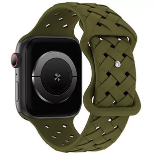 Pasek BELINE Silicone Woven do Apple Watch 4/5/6/7/8/9/SE/SE 2/SE 2022 (38/40/41mm) Oliwkowy - Akcesoria do smartwatchy - miniaturka - grafika 4