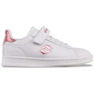 Buty dla dziewczynek - LOTTO Dampolis Gc K sneakersy dziewczęce, White Pink, 29 EU - miniaturka - grafika 1
