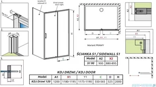 Radaway Premium Pro Black Kdj kabina 120x90cm prawa szkło przejrzyste 1015120-54-01R/1016090-54-01 - Kabiny prysznicowe Radaway Premium Pro Black Kdj kabina 120x90cm prawa szkło przejrzyste 1015120-54-01R/1016090-54-01 - Kabiny prysznicowe - miniaturka - grafika 2