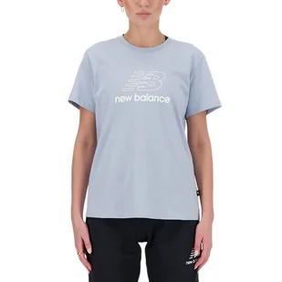 Koszulka New Balance WT41816LAY - niebieska - Koszulki sportowe damskie - miniaturka - grafika 1